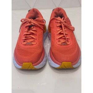 Hoka One One Clifton 8 Running Shoes Women's Size 7 Coral Pink EUC